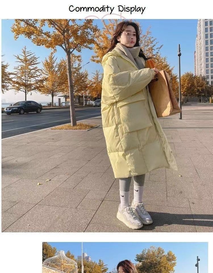 Nuovo piumino di alta qualità per donna, piumino sopra il ginocchio in stile trench coreano di media lunghezza, cotone alla moda unico_voghion.com