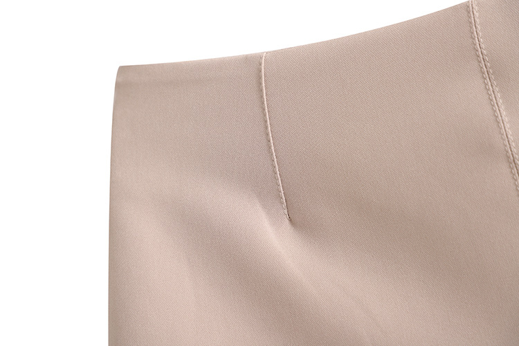 Giacca da donna corta con risvolto sottile da donna + minigonna con spacco a vita alta_voghion.com