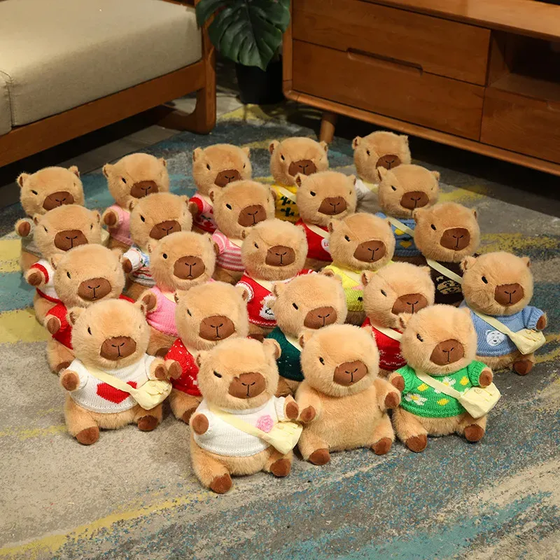 Kapybara pliušiniai gyvūnai Žaislai Kūrybiniai animaciniai filmukai įdaryti lėlės Kawaii kambario dekoras Išskirtinės gimtadienio dovanos gali pakeisti drabužius_voghion.com