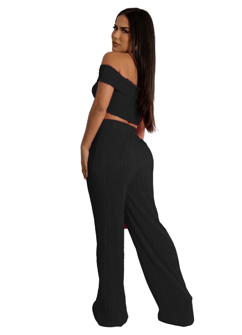 Vêtements pour femmes, vente chaude, mode printemps, loisirs, une épaule, poitrine, jambe large, ensemble deux pièces_voghion.com