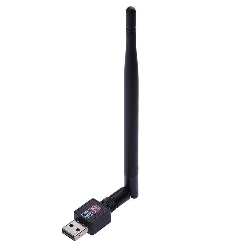 USB WiFi-adapter, hordozható széleskörű kompatibilitású műanyag hálózati LAN-kártya dongle antennával, napi használat_voghion.com