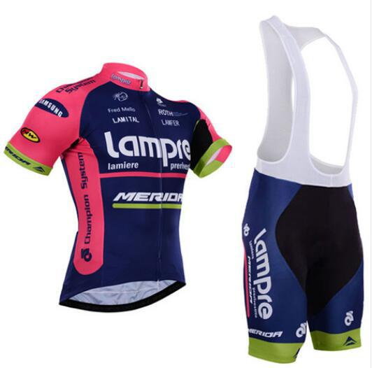 New Blue Wave Colorful Short Sleeve Strap Set Mountain Cycling Highway Suit_voghion.com