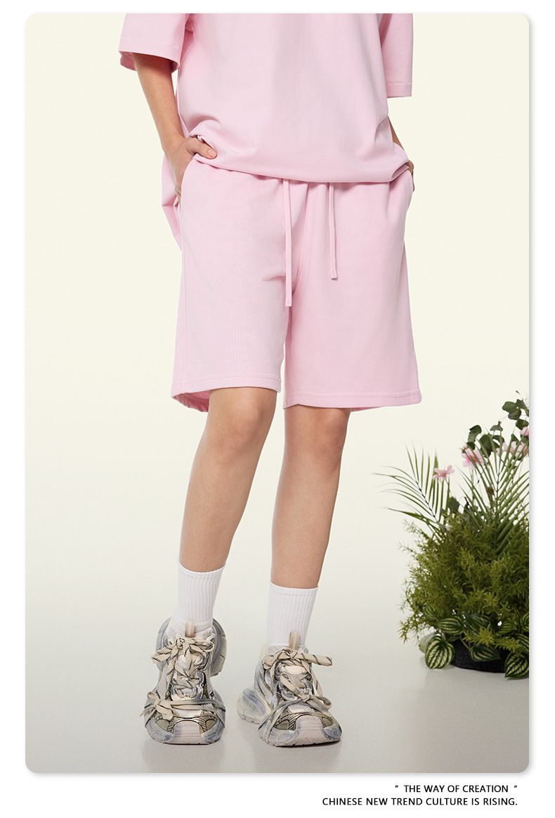 Herren 2024 Frühjahr und Sommer 280G Basic-Shorts, lockere Fünf-Punkt-Hosen der Jugendtrendmarke, Sommer-Herren-Shorts_voghion.com