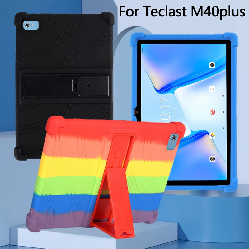 For Teclast M40 Plus Safe Shockproof Silicone Cover TLC005 Tablet 10.1 inch Protective Soft Adjustable Stand Shell_voghion.com