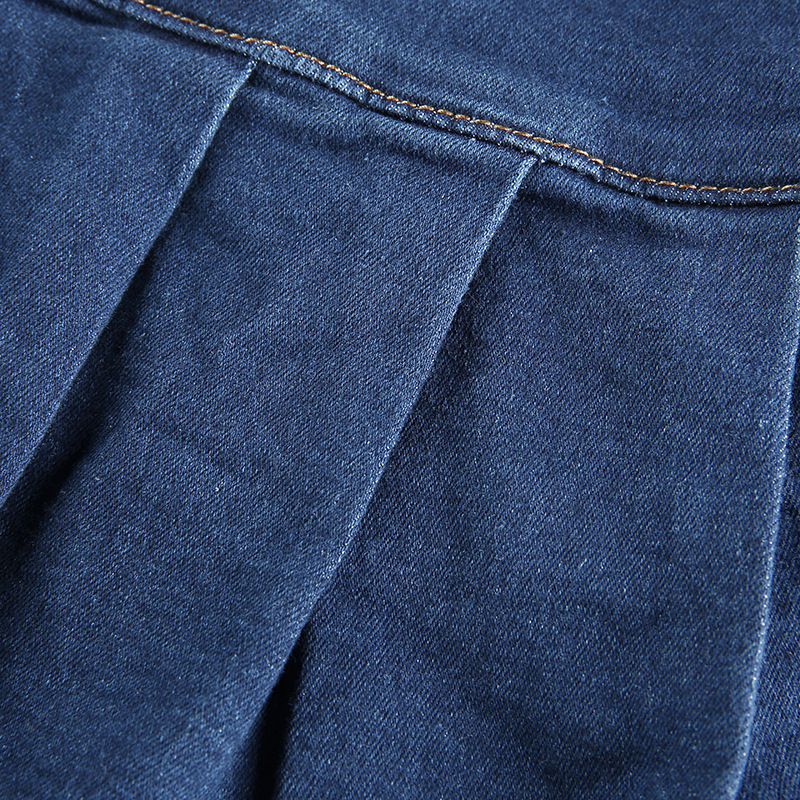 Women's Clothing Half Length Denim Skirt Sexy Two Piece Stretch Denim Skirt_voghion.com