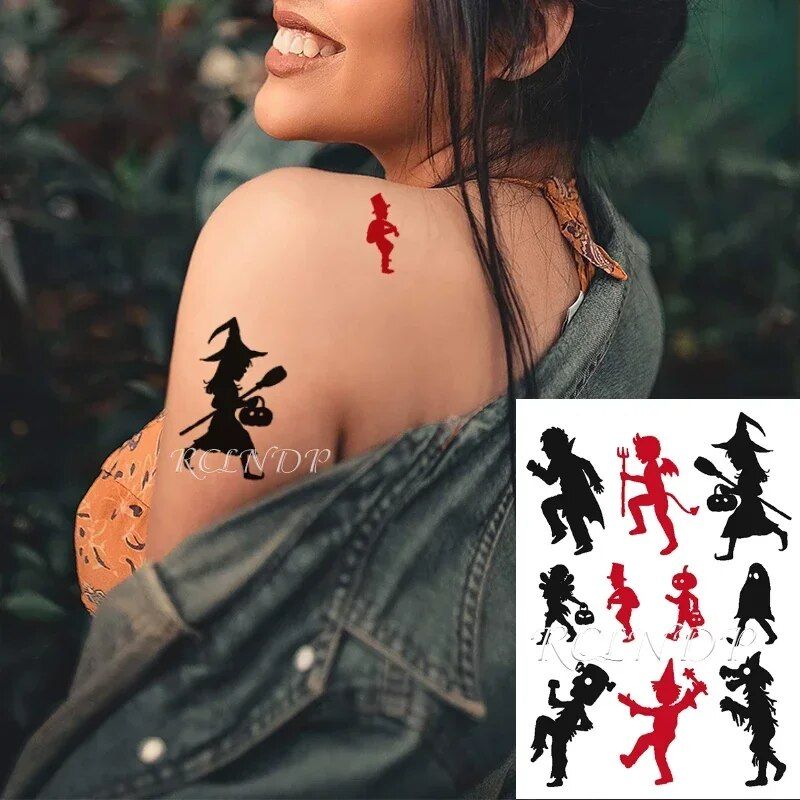Vodoodporna začasna tetovaža nalepka Joker lobanja črka velika velikost body art flash tetovaže nalepke za dekleta in moške kupite eno in dobite eno brezplačno_voghion.com