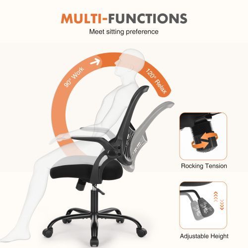 Office Mid Back Ergonomic Mesh Computer Desk Larger Seat Executive Height Adjustable Swivel Task Chair With Lumbar Support_voghion.com