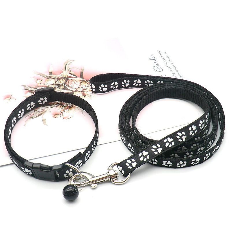 Set di guinzagli per cani e gatti, set di collari a catena per passeggiate con animali domestici, corda per impronte piccole e medie_voghion.com