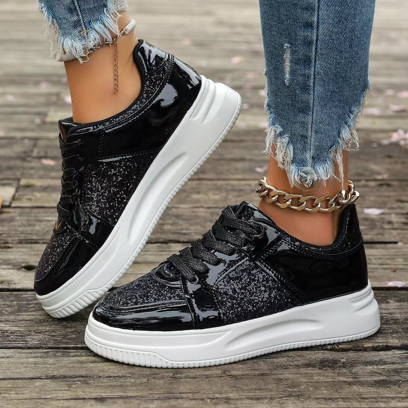 Spring and Autumn New Cool Plate Fashion Casual Large Women's Lace up Thick Bottom Casual Shoes in Stock Le Fu Shoes_voghion.com