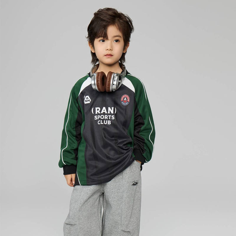 Tricou sport cu mânecă lungă pentru copii mici, cu uscare rapidă, respirabil, pentru băieți, mărimi medii și mari_voghion.com