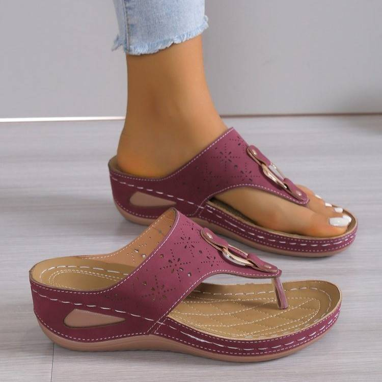 New Women's Clamp-on Wedge Slippers Beach Slippers Casual Fashion Thick Sole_voghion.com