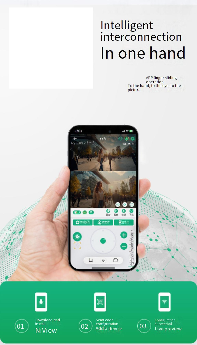 Kettős tápellátású, 6MP-es PTZ biztonsági kamera - 10x optikai zoom, napelemes/akkumulátoros, hibrid, automatikus követés, 360°-os lefedettség, IP66 vízálló, színes éjjellátó funkció._voghion.com