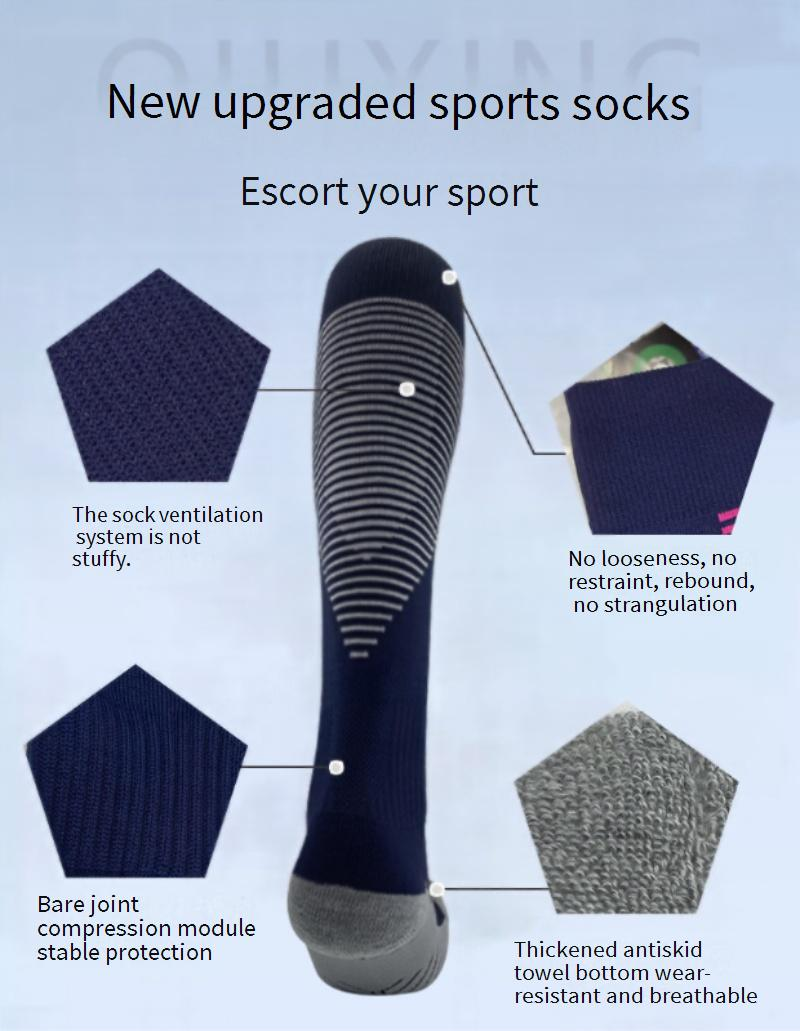 Calzini da uomo, calzini da calcio alti per adulti, calzini sportivi antiscivolo con fondo in asciugamano, calzini sopra il ginocchio da uomo per bambini, calzini lunghi primaverili ed estivi_voghion.com