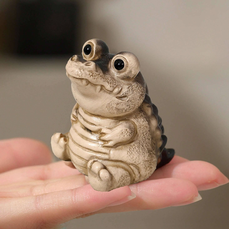 1 mini décoration crocodile pour animal de compagnie, décoration tendance, accessoires faits main pour cérémonie du thé, table à thé, décoration d'intérieur_voghion.com