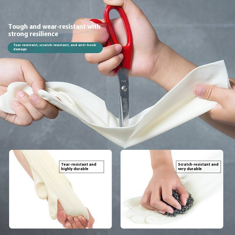 Guanti in gomma nitrilica – Extra lunghi (33 cm e 38 cm) per lavaggio stoviglie, pulizia e preparazione alimenti (S/M/L, senza lattice, resistenti e resistenti all'olio)_voghion.com