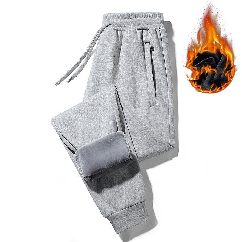 Pantalon de jogging en coton pour homme – Coupe décontractée, coupe droite, avec cordon de serrage et chevilles resserrées (options doublées en polaire et non doublées)_voghion.com