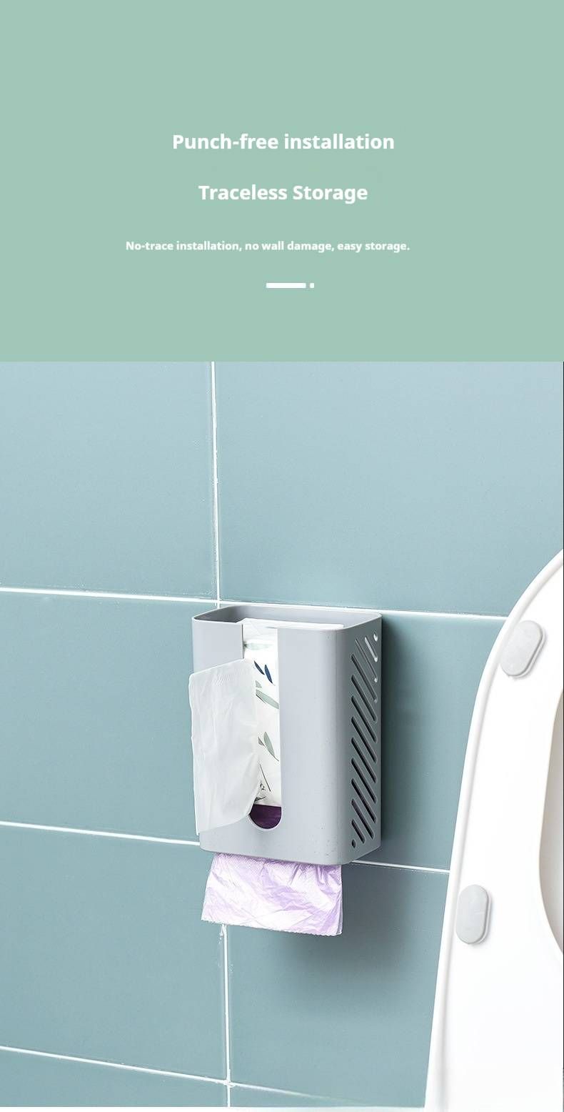 An der Wand montierter Taschentuchbox-Halter – Platzsparendes Design ohne Bohren für Badezimmer und Wohnzimmer (Weiß/Blau/Grau/Rosa, Modern Minimalist)_voghion.com
