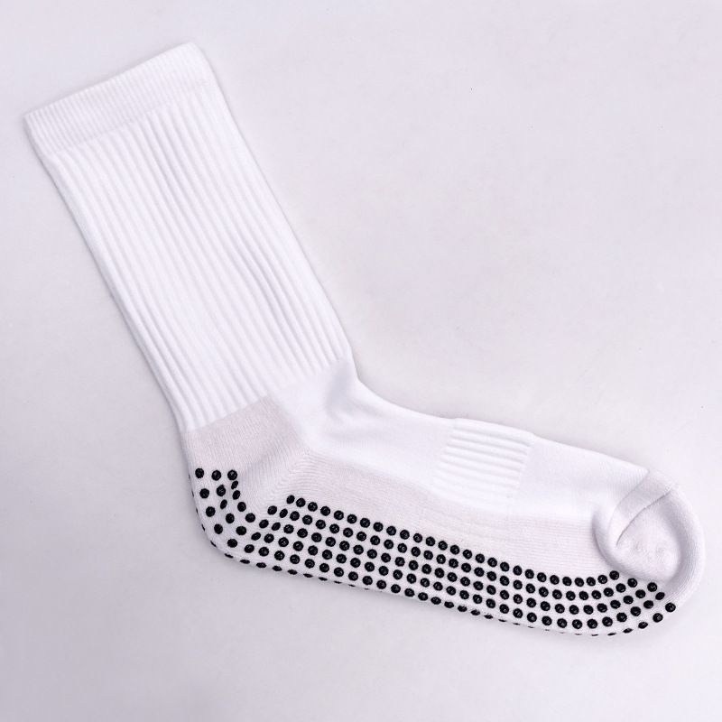 2025d Solid Color Non-Slip Soccer With Dotted Cushioning, Wear-Resistant Towel Bottom Sports Socks For Men, Sweat-Absorbent_voghion.com