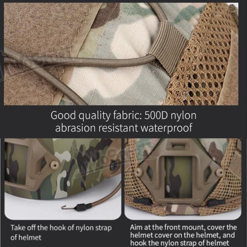 Copertura per casco da combattimento mimetica per fucile ad aria compressa, caccia militare da combattimento CS FAST PJ/BJ/MH, accessori per casco ad alto taglio, espansione_voghion.com