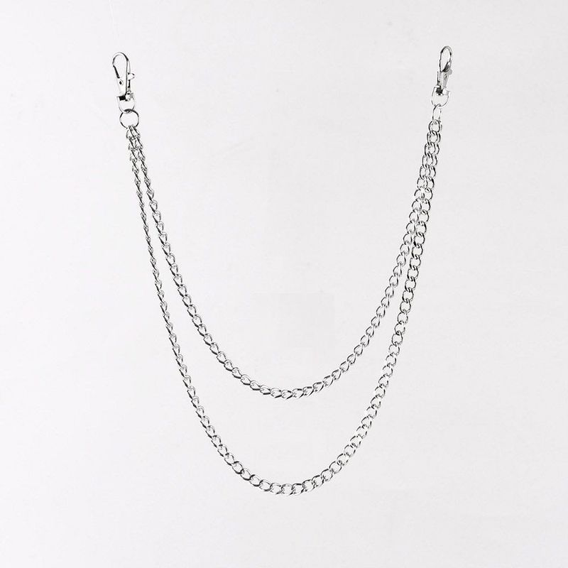 Mode Trendy Hosen Ins Taille Hip Hop Metall JK Jeans Gürtel Unisex Kleidung Kette_voghion.com