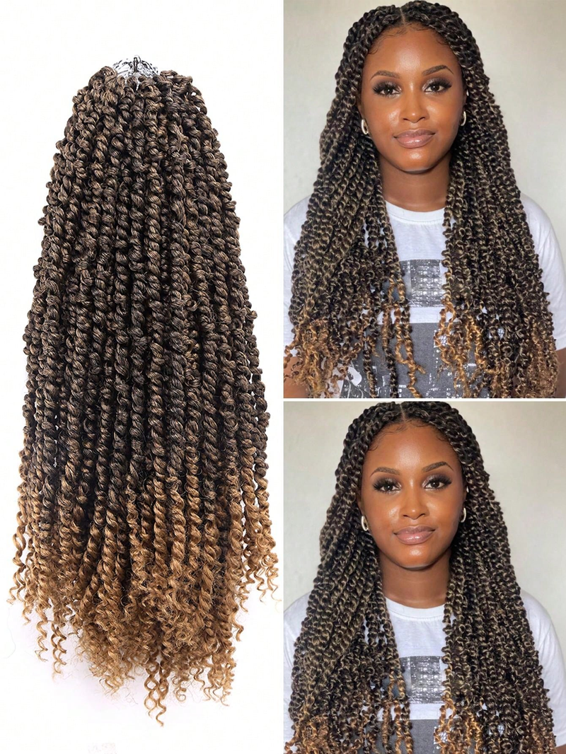 Passion 2pcs/Pack Prelooped Braids Pretwisted Spring Twist Crochet Hair For Women_voghion.com