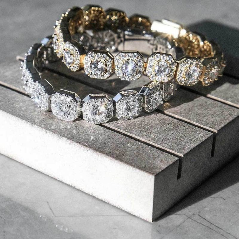 Men's Jewelry Hip Hop Bracelets, Rock Sugar Chain, Zircon Bracelets, Trendy Personality Fashion Accessories,_voghion.com
