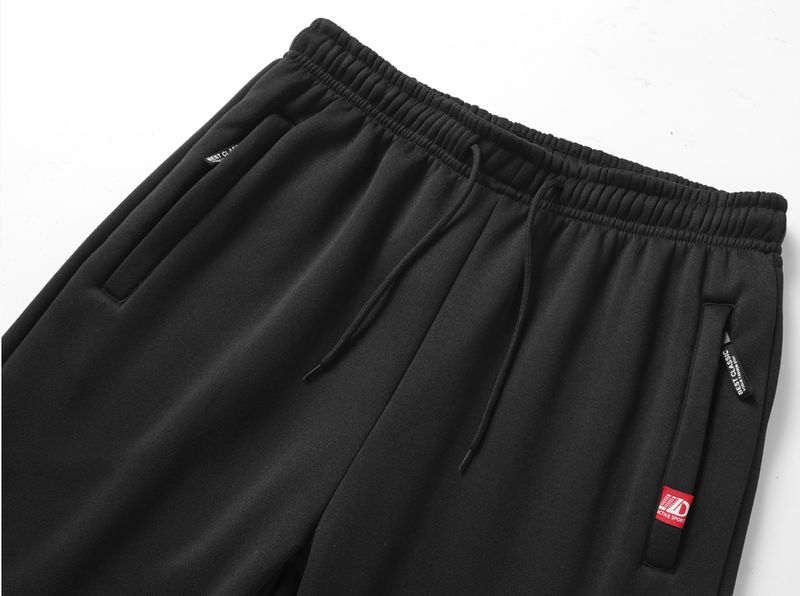 Men's Fleece-Lined Jogger Pants With Drawstring Waist - Winter Workout & Casual Sweatpants, Thickened Polyester Athletic Trousers For Gym Running_voghion.com