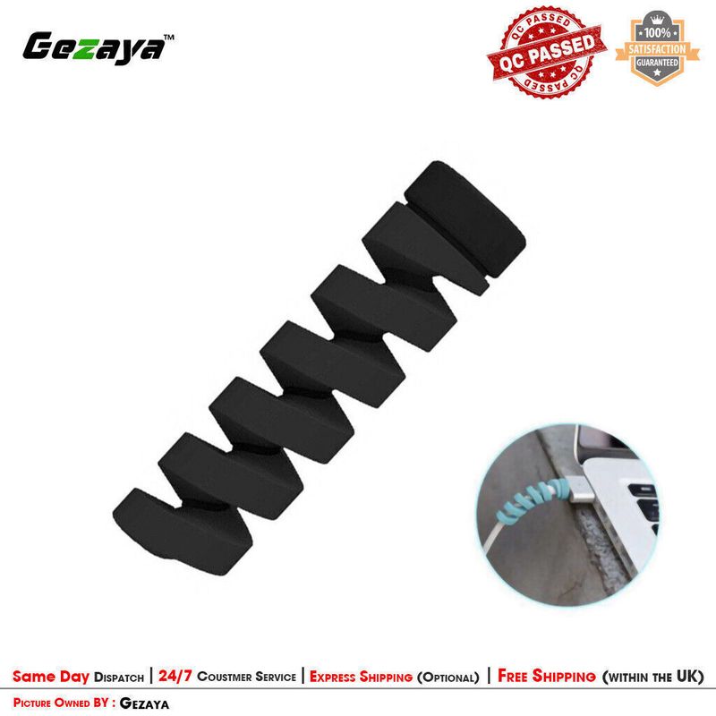 Spiral Cable Protector Wire Organizer Smartphones Cable Holder Wrap Data Line_voghion.com