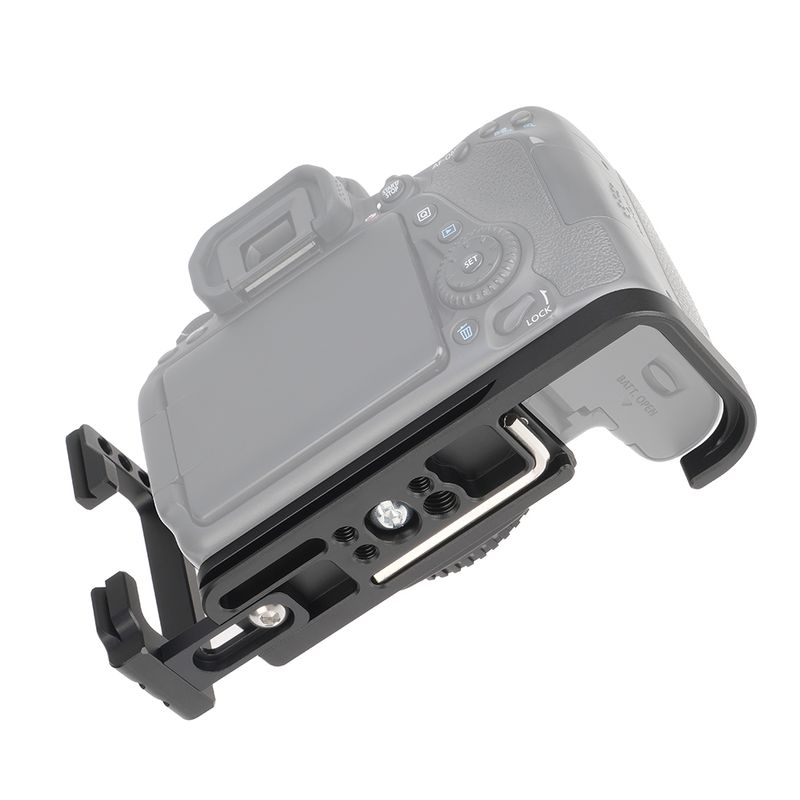 Suporte de câmera FOTGA em formato L para Canon 70D 80D 90D, placa de base, liberação rápida, QR, vertical, parafuso 1/4, estabilizador_voghion.com