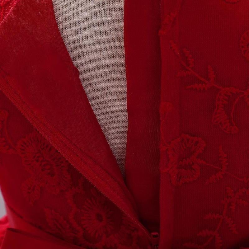 Abito da festa di compleanno per bambina (70-90 cm) | Abito senza maniche in pizzo e cuffia per occasioni speciali_voghion.com