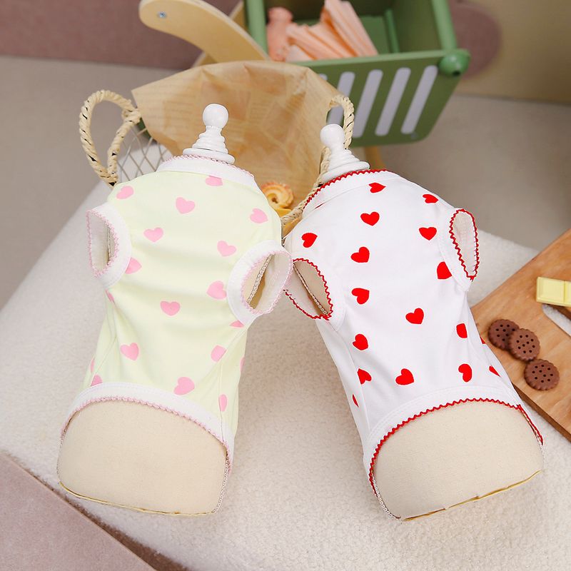 Vêtements pour chiens Printemps/Été T-shirt pour animaux de compagnie Ours en peluche 24 Love Tank Top_voghion.com