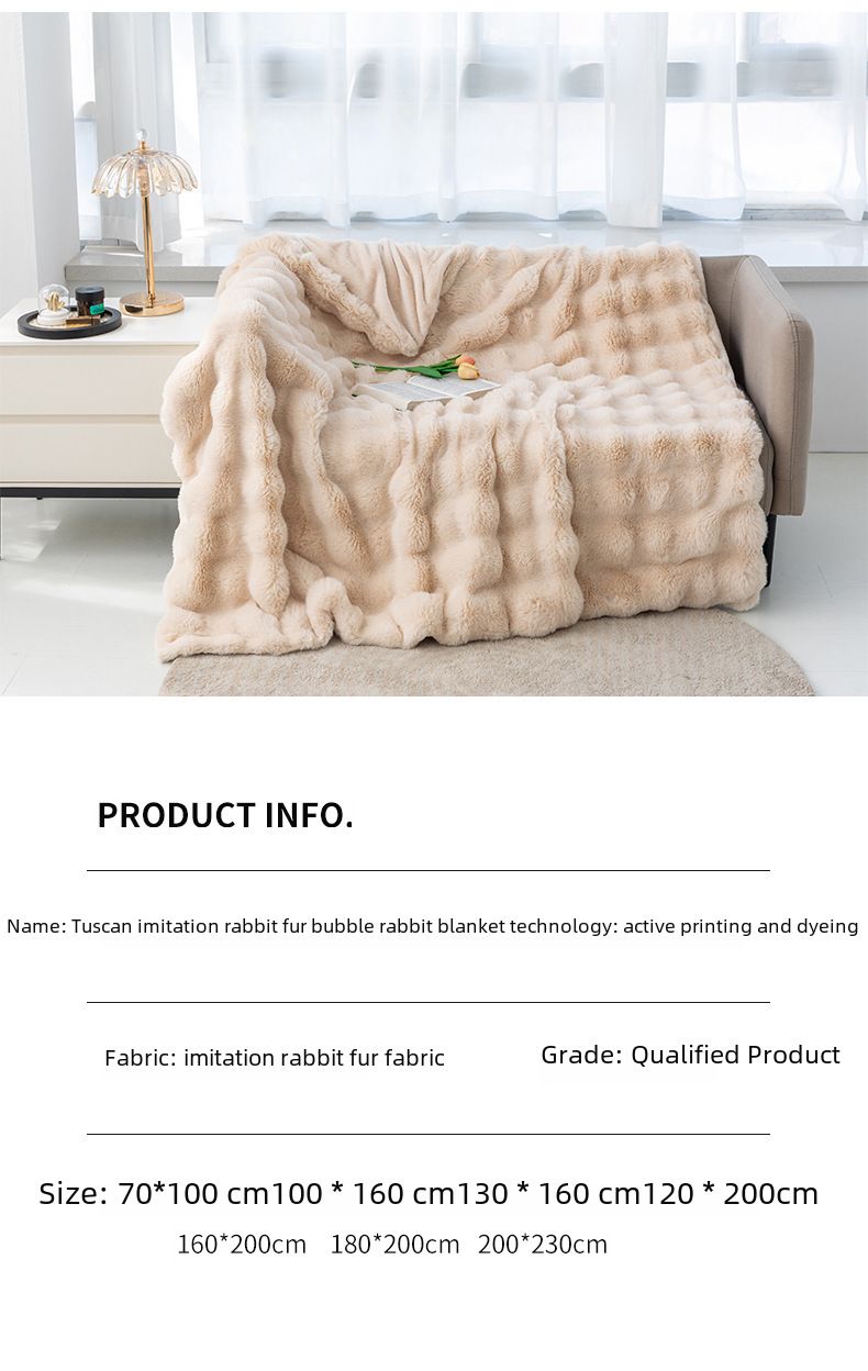 Coperta Bubble Rabbit Coperta per divano matrimoniale Coperta per aria condizionata per quattro stagioni Coperta per pisolino in ufficio Coperta di copertura_voghion.com