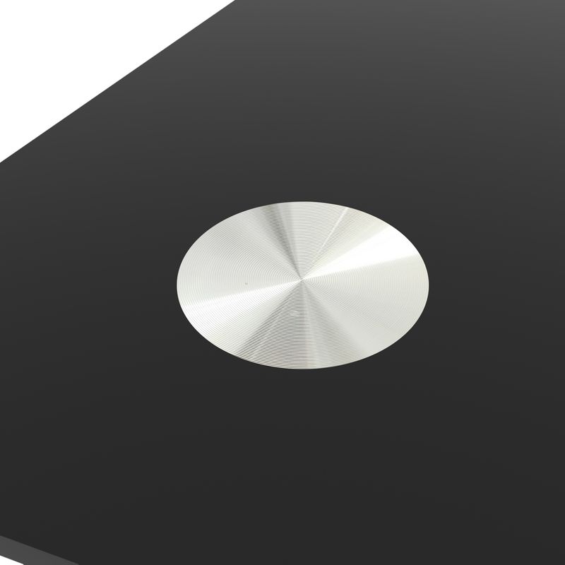 Modern tempered glass black dining table; simple rectangular metal table legs living room kitchen table_voghion.com