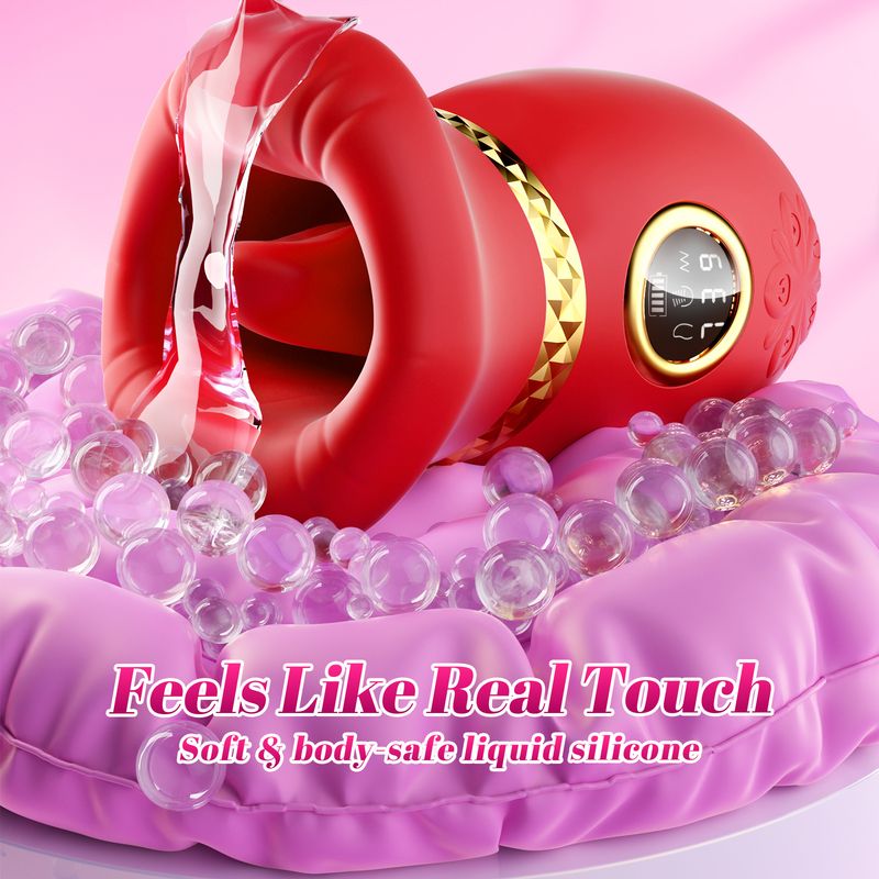 Hot Selling Rode Lippen Zuigen Seks Producten Vrouwelijke Tong Likken Clitoris Tepel Vibrator Volwassen Masturbator_voghion.com