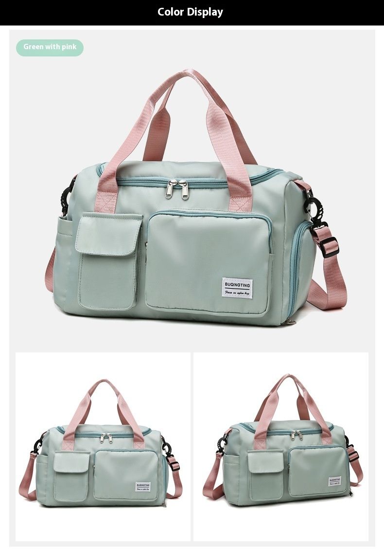 Travel with large capacity diagonal span, lightweight dry wet separation, foldable storage, fashionable fitness bag for_voghion.com