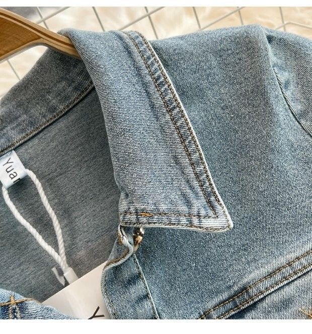 Women's Denim Jacket & High Waist Pencil Skirt Two-Piece Set - Slim Fit Short Cropped Blazer With Button Front & Bodycon Mini Skirt (Blue, S/M/L)_voghion.com