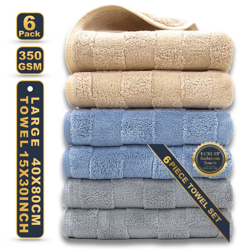 6 Parçalı 40x80 cm Mercan Polar Havlu Seti - Ultra Yumuşak ve Süper Emici, Ev ve Seyahat İçin Banyo ve El Havluları Dahil_voghion.com