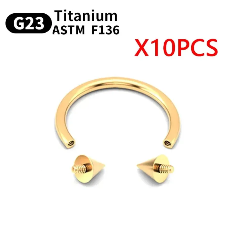 Piercing G23 ASTM36 Anello al naso C Rod Gioielli per il corpo Filettatura interna Cartilagine Elica Orecchini All'ingrosso 251106_voghion.com