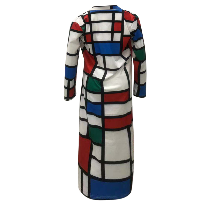 2021 Autumn Winter New Trench Plus Size Plaid Print Double-Breasted Turn-Down Collar Coat Women's Clothing_voghion.com