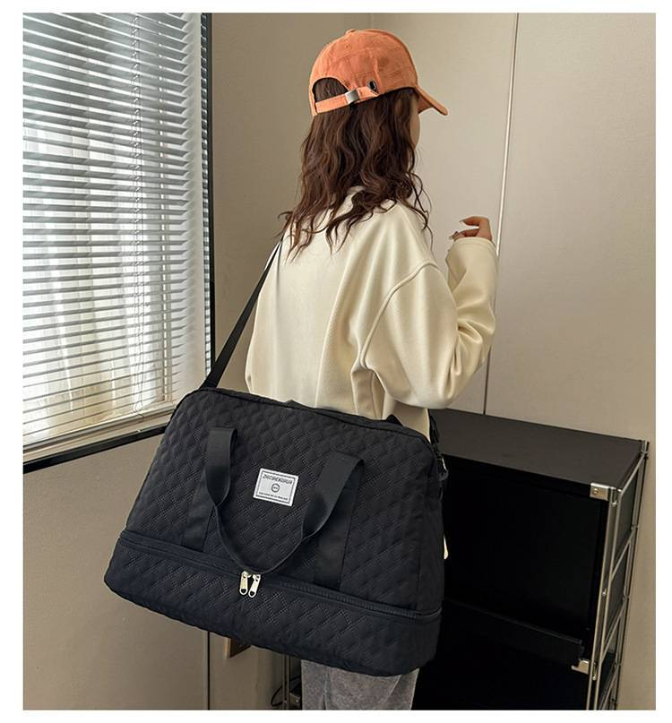 Designer fashion luggage Men's short-distance portable travel bag Women's multi-functional dry wet separation waterproof sports fitness bag_voghion.com