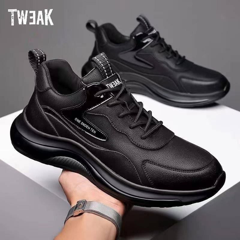 Solid color simple men's casual shoes fashion sneakers travel trend walking shoes Student running shoes_voghion.com