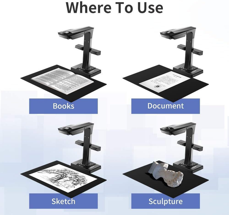ET18 Pro Professioneller Buchscanner mit LED-Fülllicht, 18-Megapixel-Buchscanner, für Windows und MacOS mit Laser-Flattening-Technologie_voghion.com
