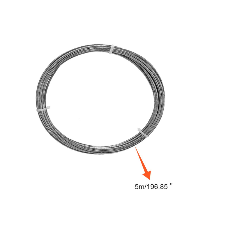 Hochleistungs-Drahtseil aus Edelstahl zum Aufhängen von Vorhängen, 5 m, für Badezimmer zu Hause_voghion.com