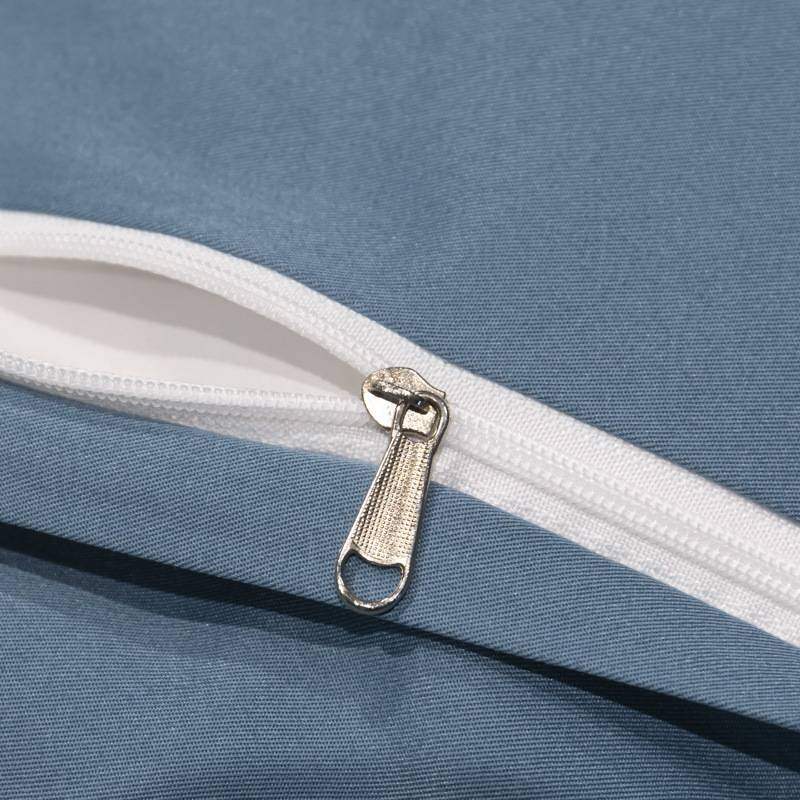 Parure de lit double face en soie glacée lavée - Housse de couette et drap-housse jacquard ultra-doux et respirant, doux pour la peau, pour un sommeil nu, taille King/Queen_voghion.com