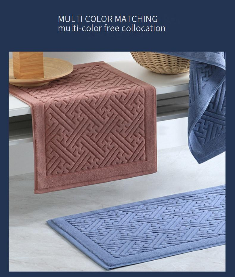 Tappetino da bagno in cotone - Ultra assorbente e senza pelucchi, lavabile in lavatrice, lusso minimalista per il bagno e l'arredamento della casa_voghion.com