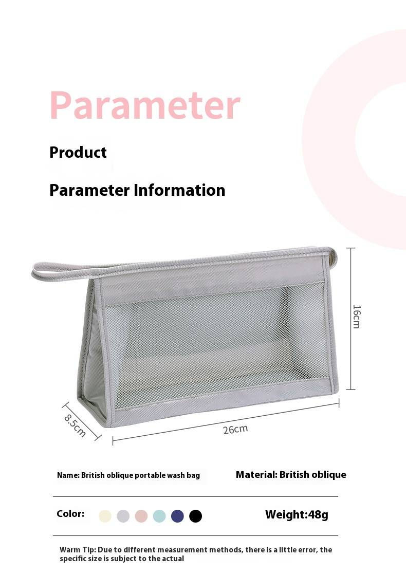 Makeup Tools & Accessories New Ins Twill Waterproof Toiletry Bag Thickened Portable Travel Cosmetics Triangle Hand Held Storage Bag_voghion.com