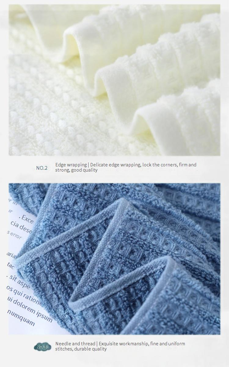 340g Pure Cotton Bath Towel 70*140 Solid Color Soft Absorbent Large Bath Towel Pure Cotton Embroidery_voghion.com