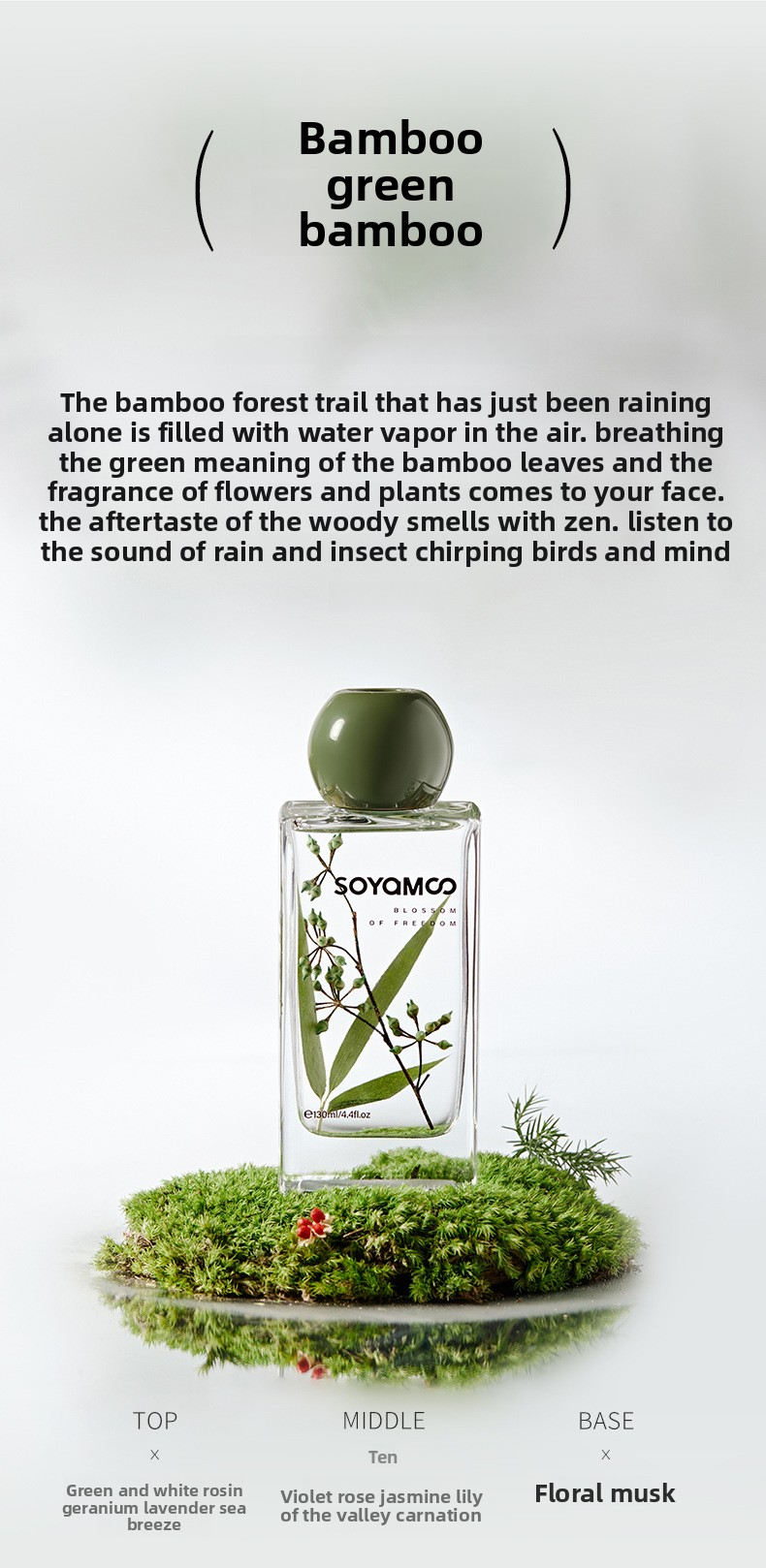 Premium Flameless Reed Diffuser – 130ml Natural Aroma For Home, Spa & Gifts, Long-Lasting Apple Cinnamon, Bamboo Forest & Rose Oud Scents_voghion.com