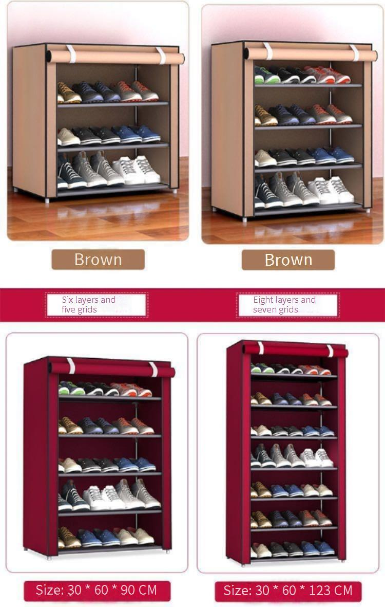 Schuhregal aus Metall – Modularer, verstellbarer Schuh-Organizer mit 5/6/8/10 Ebenen für Eingangsbereich, Kleiderschrank und Wohnheim (modernes, schlankes Design, Selbstmontage, rostfreier Rahmen)_voghion.com
