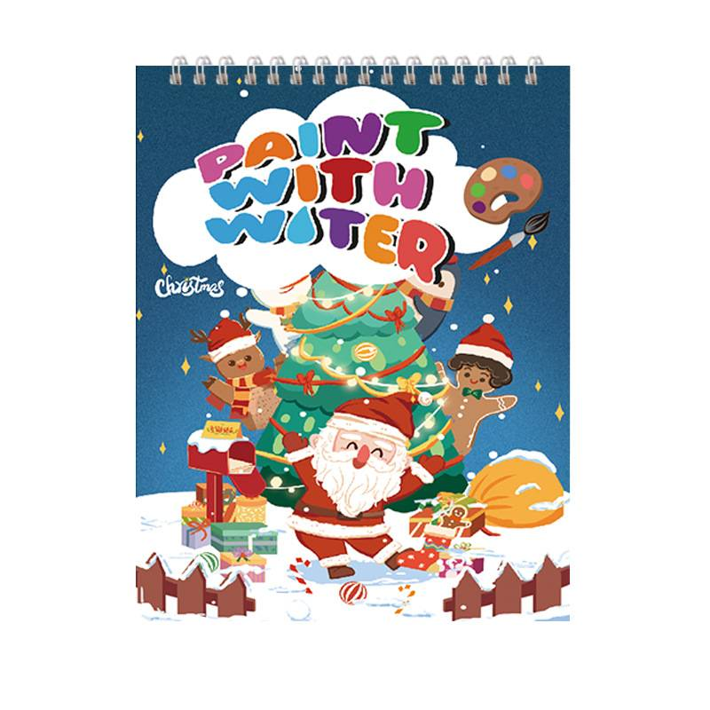 Premium-Aquarell-Malbuch für Erwachsene und Kinder – Tierwelt- und Weihnachtsthemen – 21 x 27 cm dickes Papier, Kunsttherapie-Skizzenbuch zum Stressabbau_voghion.com